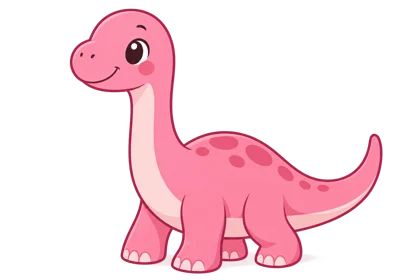Dinossauro rosa mascote do servidor